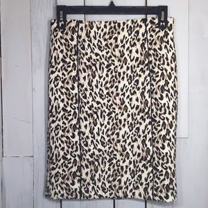 WHBM Leopard Pencil Skirt
